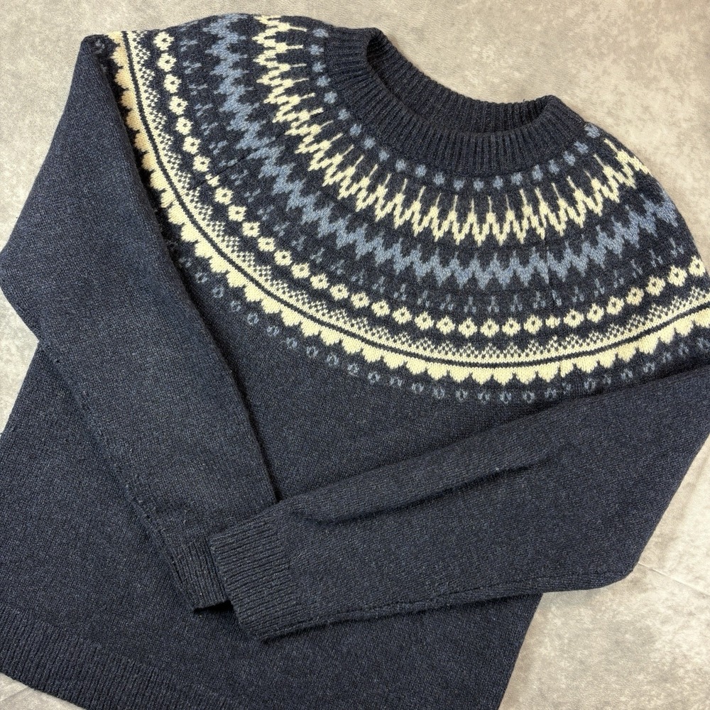 Vintage Abercrombie‎ Fitch Sweater Mens XL Blue Wool Preppy Christmas